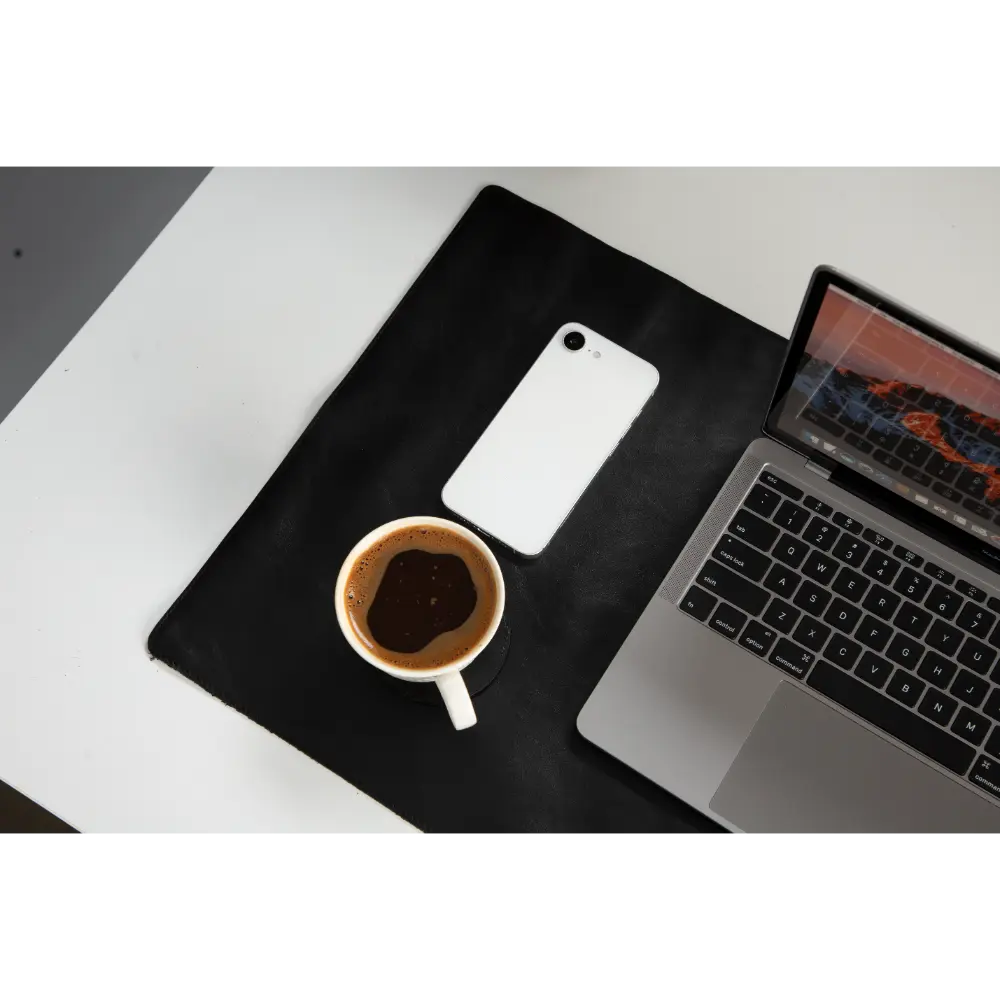 Schreibtischunterlage aus echtem Leder, 37 x 80