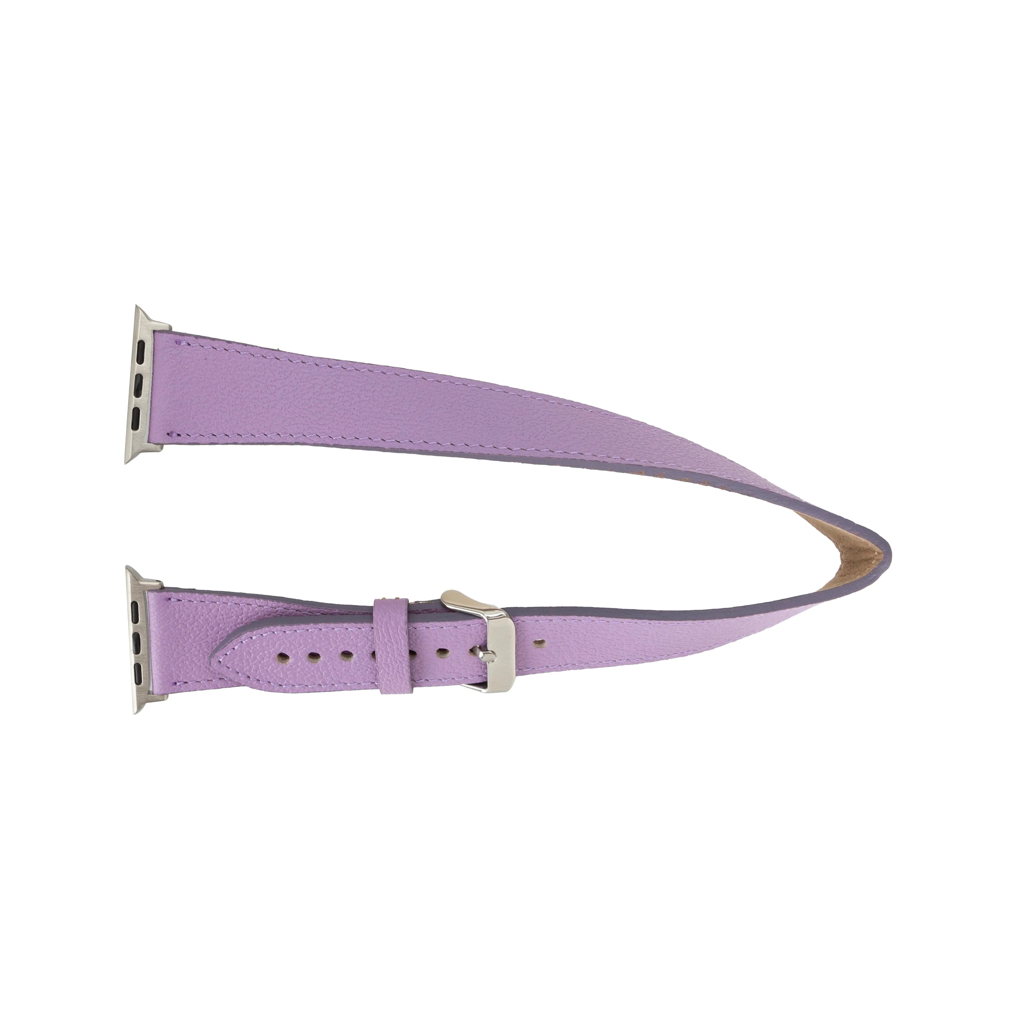 Leather Apple Watch Bands - DT Double Tour Style CP04 Fuşya