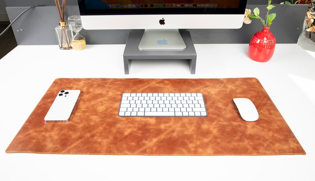 Customizable Genuine Leather Desk Mat