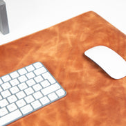 Anpassbare Schreibtischunterlage aus echtem Leder