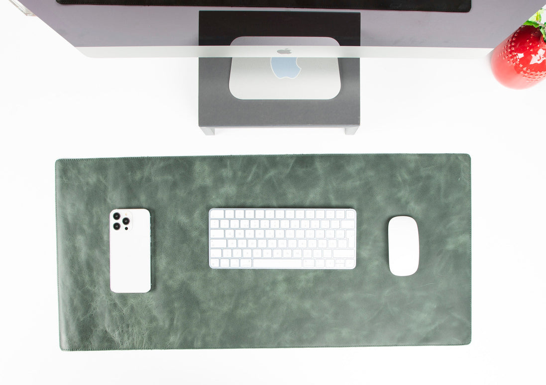 Anpassbare Schreibtischunterlage aus echtem Leder