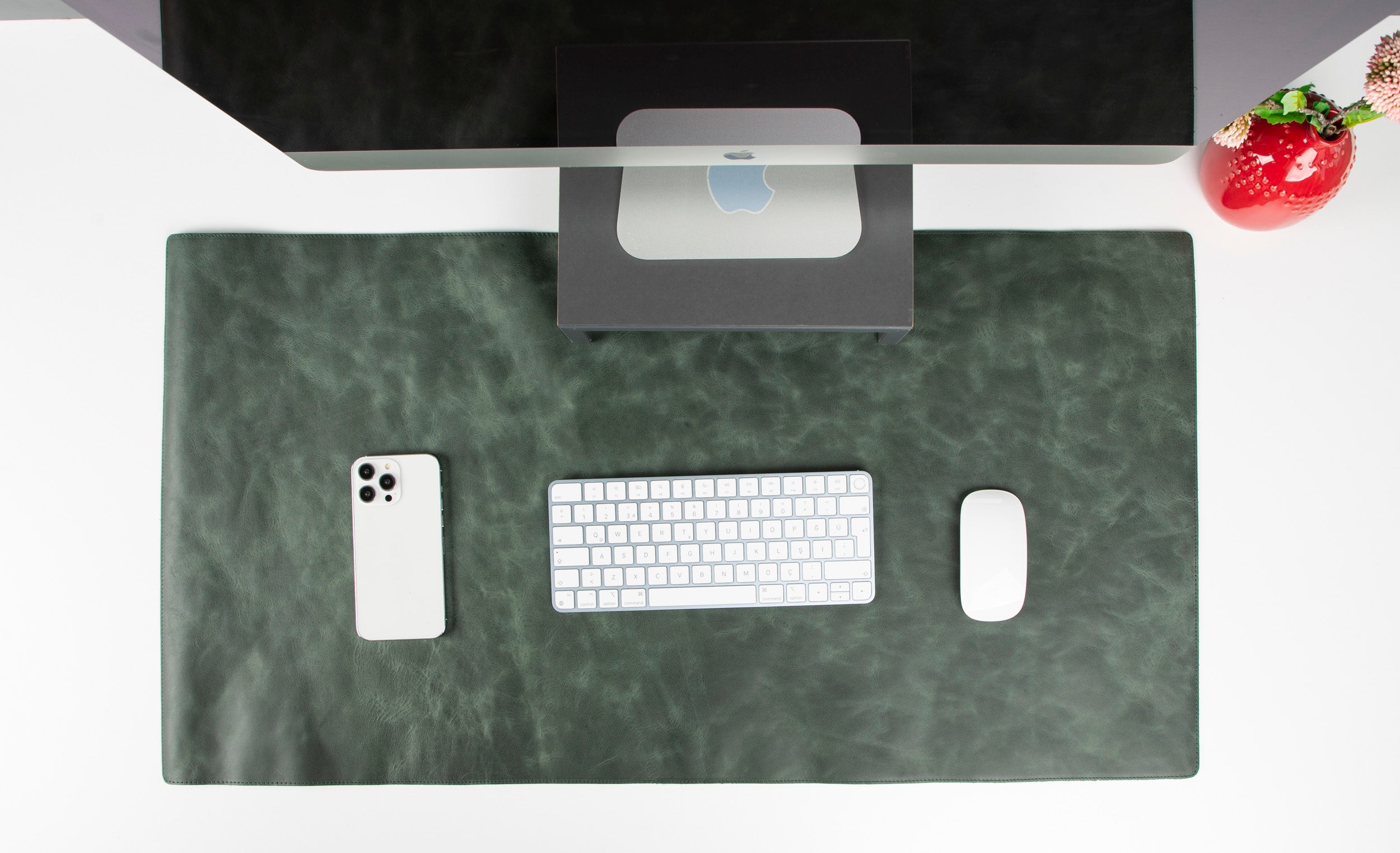 Anpassbare Schreibtischunterlage aus echtem Leder