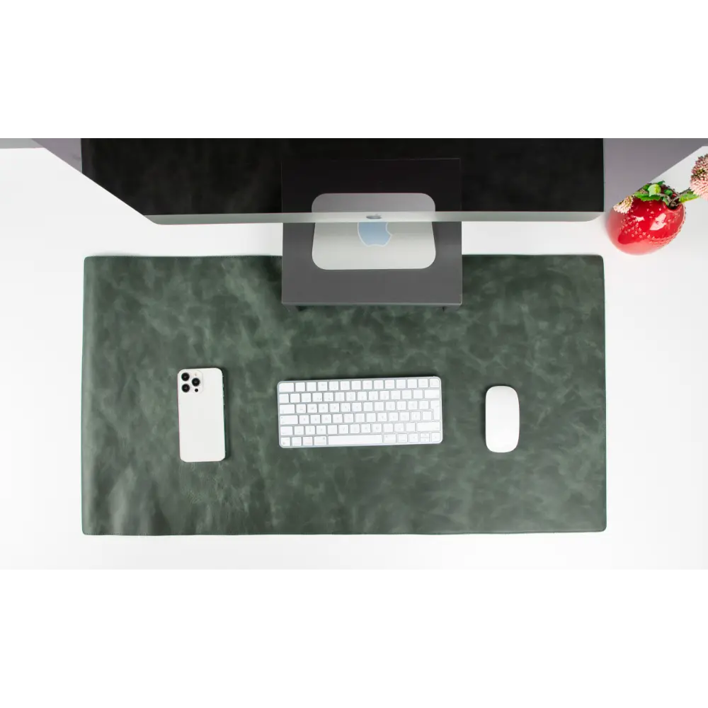 Schreibtischunterlage aus echtem Leder, 37 x 80