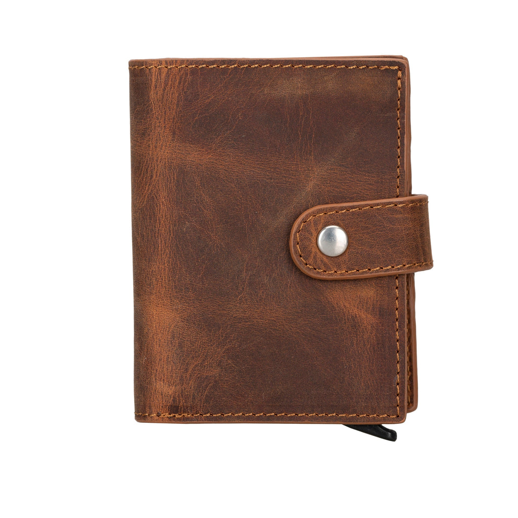 Palertag Zip Mechanical Genuine Leather Card Holder