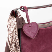 Heart Leather Bag Charm