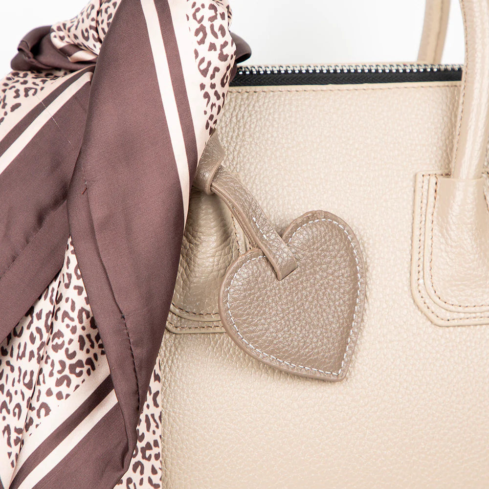 Heart Leather Bag Charm