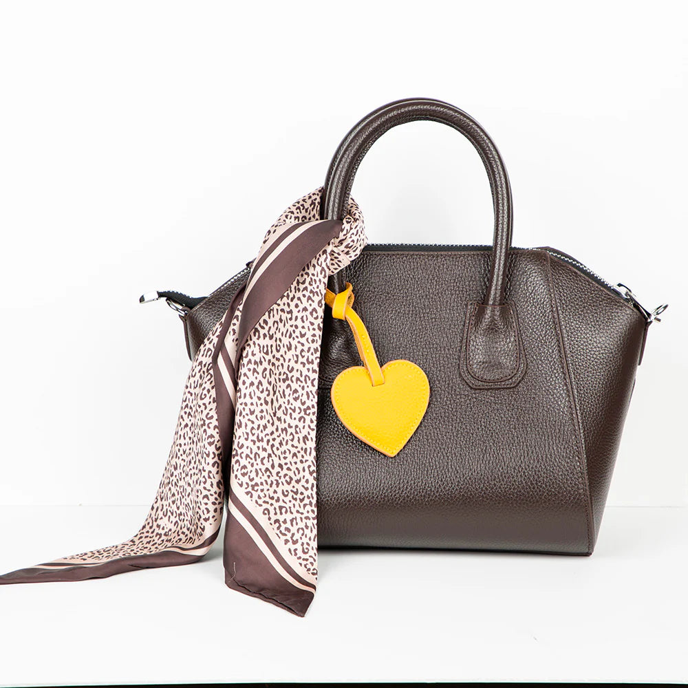 Heart Leather Bag Charm