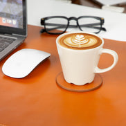 Divine Cup Leather Coaster Set