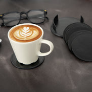 Divine Cup Leather Coaster Set