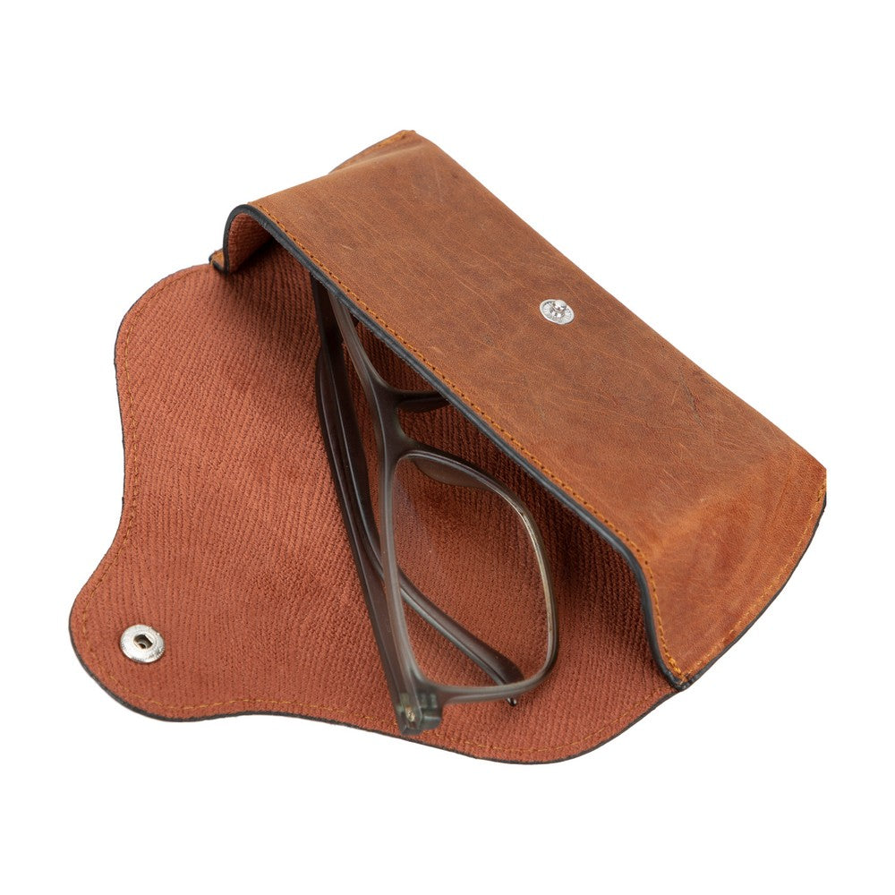 Roan Genuine Leather Glasses Case – Handmade Eyeglass & Sunglasses Cover for Men & Women