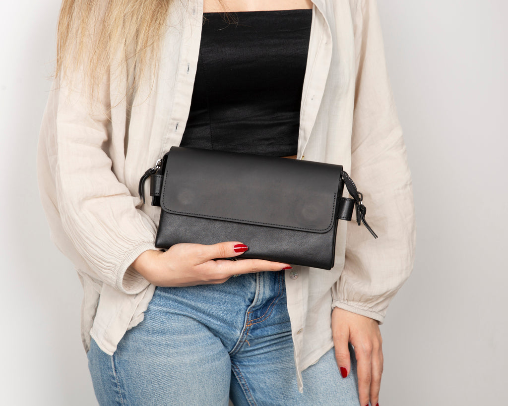 Prestige Genuine Leather Clutch Bag – Premium Travel Organizer with Wrist Strap