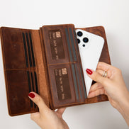 Edle Leder-Damengeldbörse