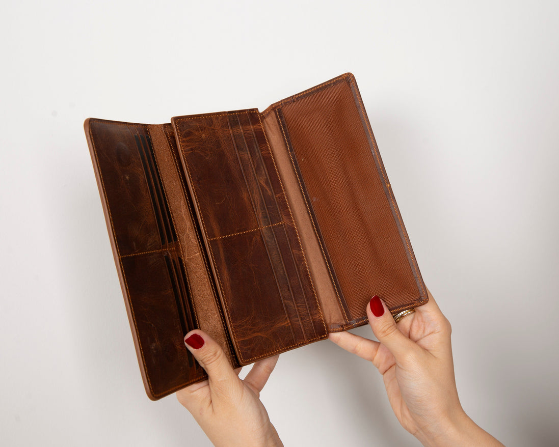 Edle Leder-Damengeldbörse