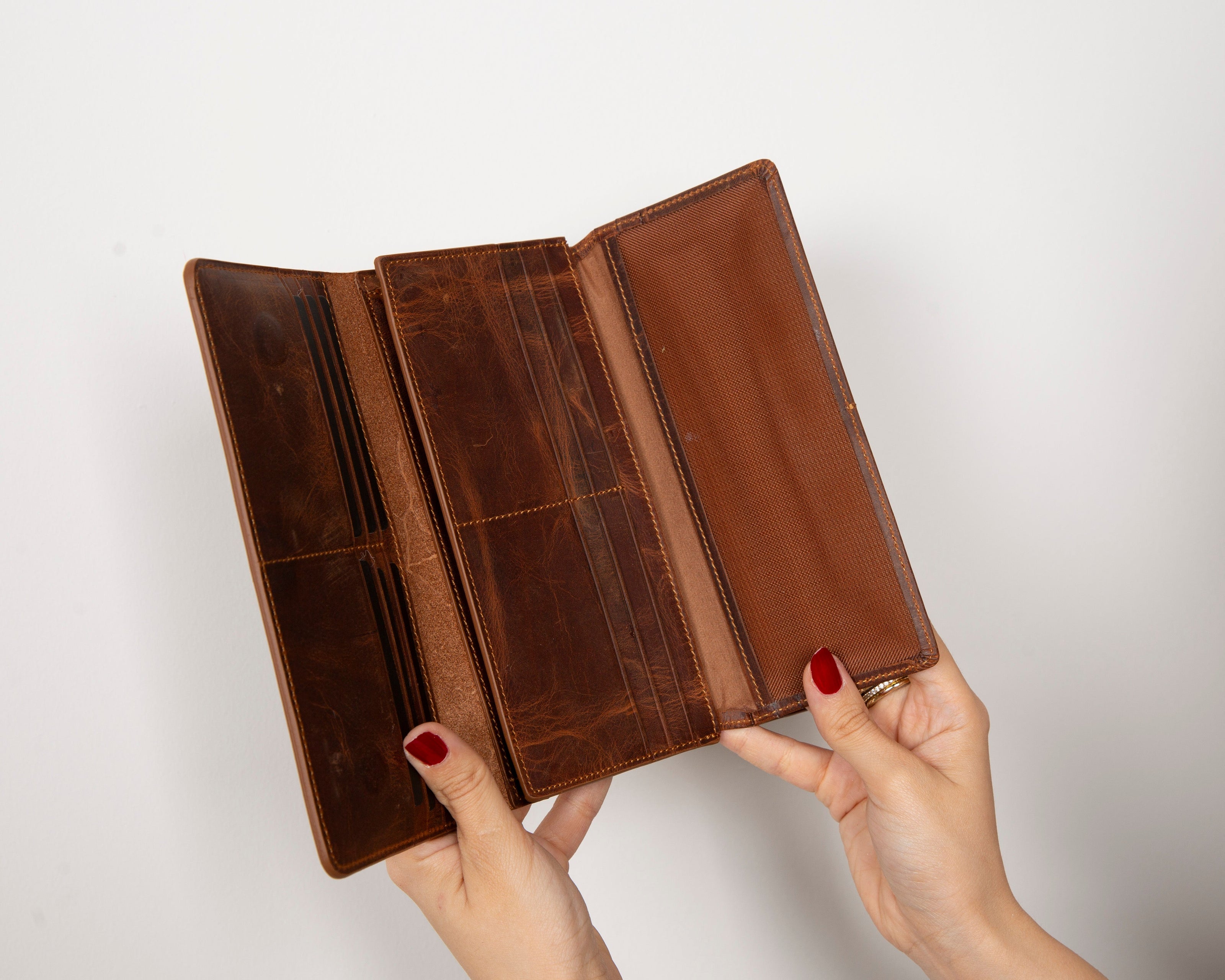 Edle Leder-Damengeldbörse