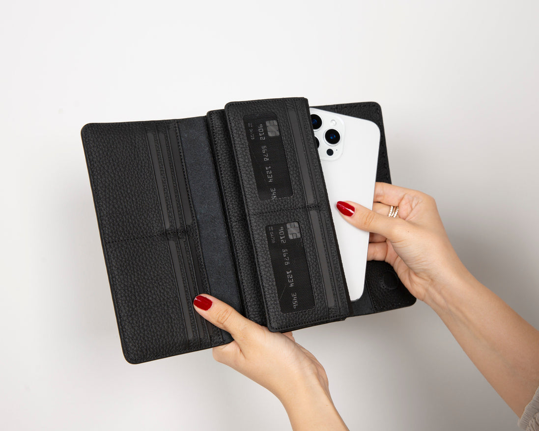 Edle Leder-Damengeldbörse