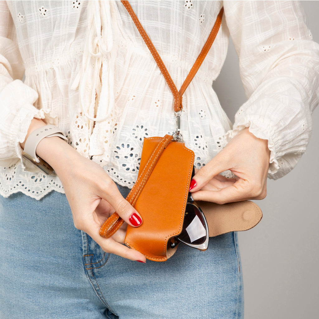 Riviera Genuine Leather Glasses Case – Handmade Eyeglass & Sunglasses Cover for Men & Women
