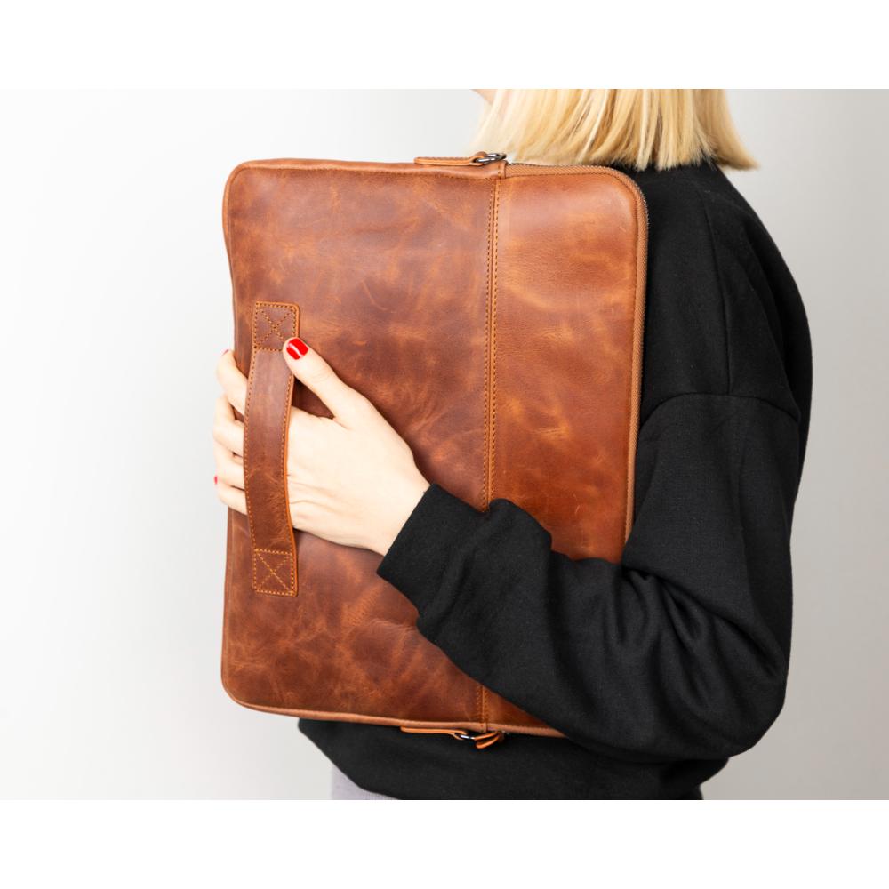 Leeds Slim Leder-Laptop-/Tablet-Hülle