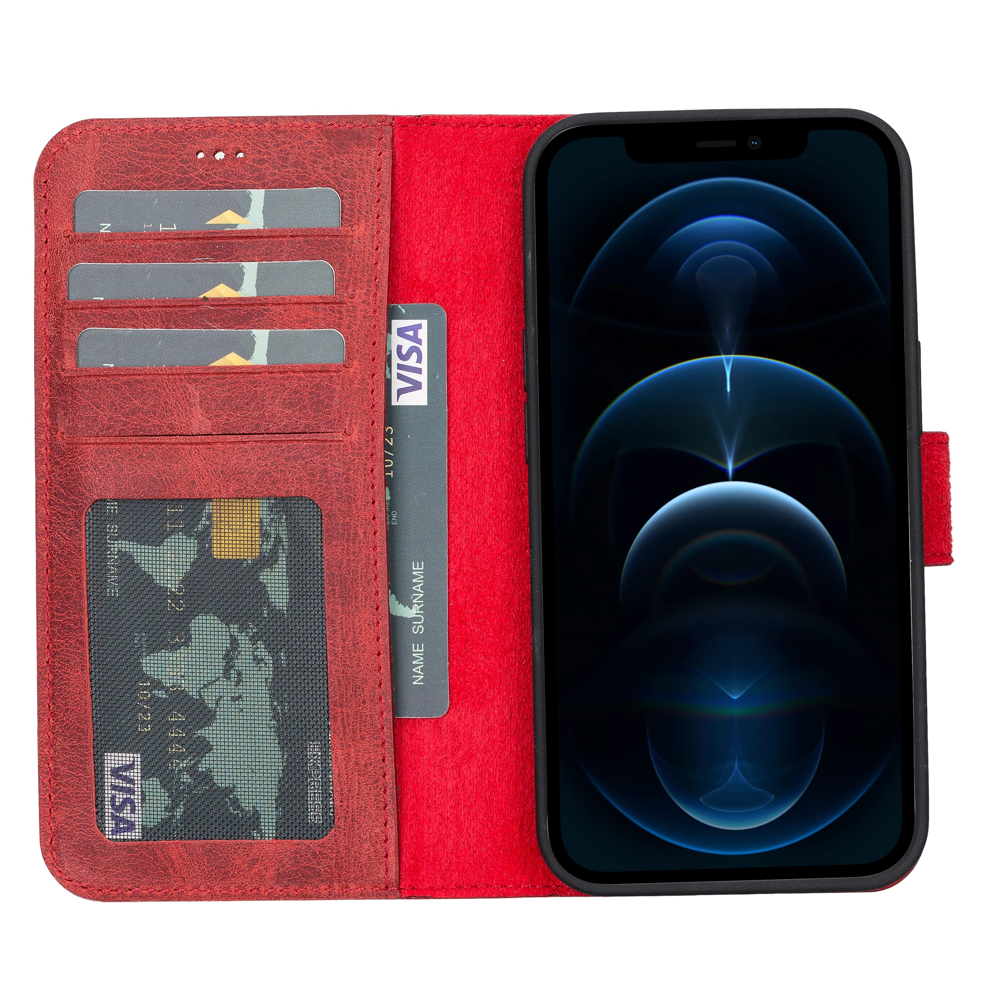 Liluri iPhone 13 Pro abnehmbare Leder-Brieftaschenhülle