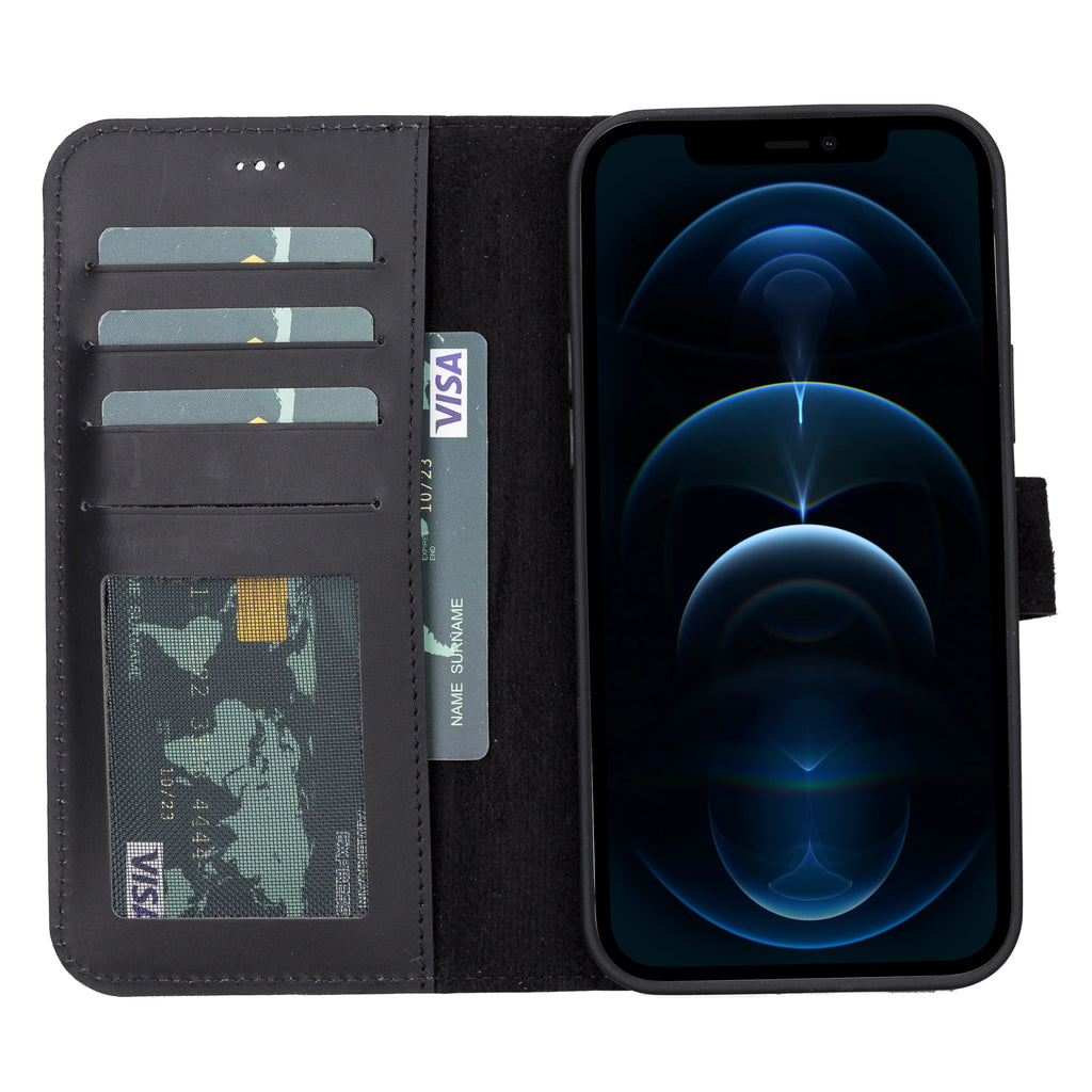 Liluri iPhone 13 Pro abnehmbare Leder-Brieftaschenhülle