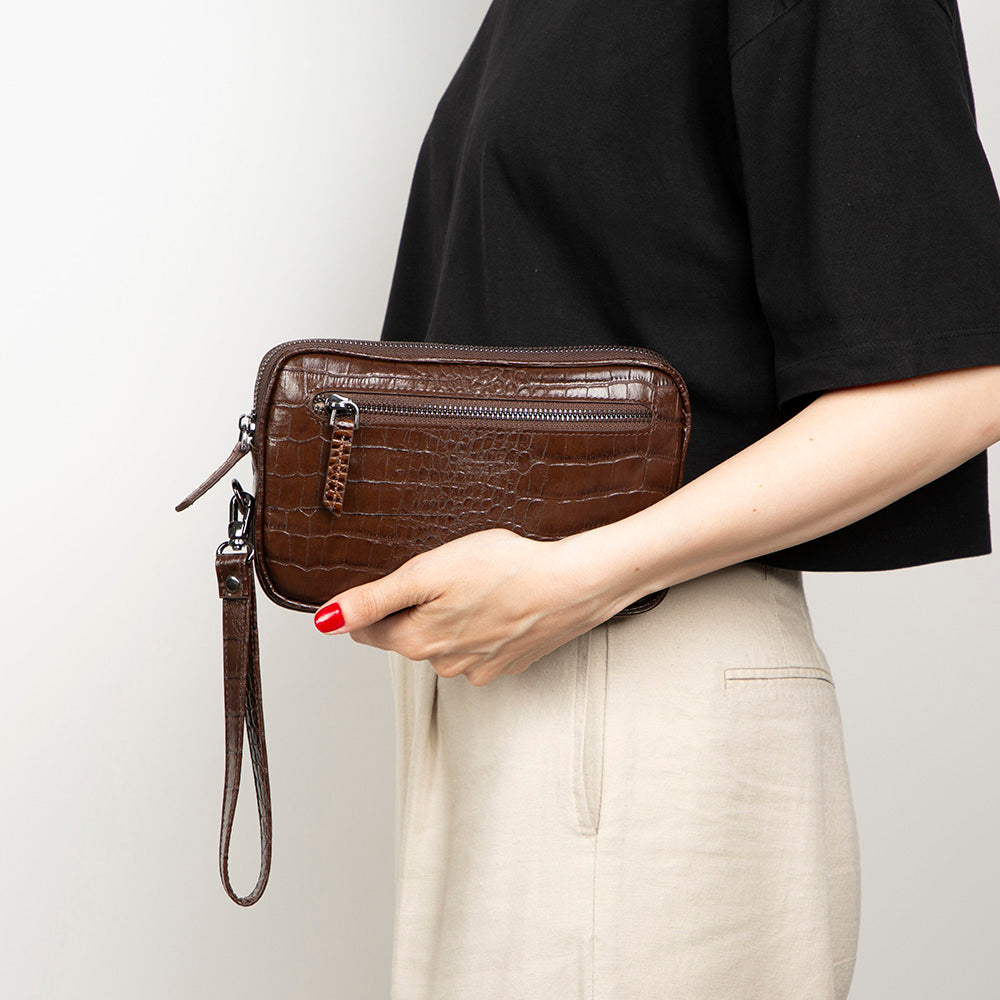 Noma Leder-Clutch