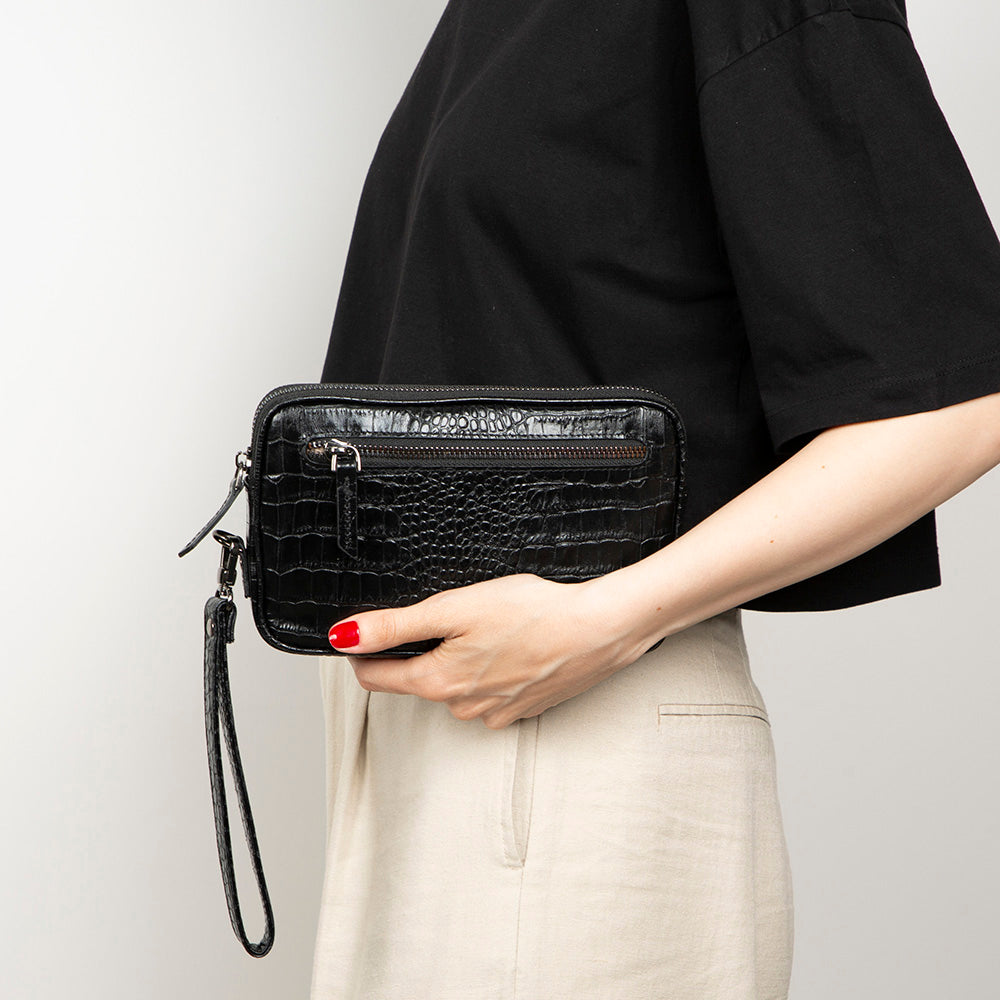 Noma Leder-Clutch