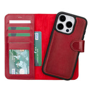 Genuine Leather Detachable  iphone 16 Case
