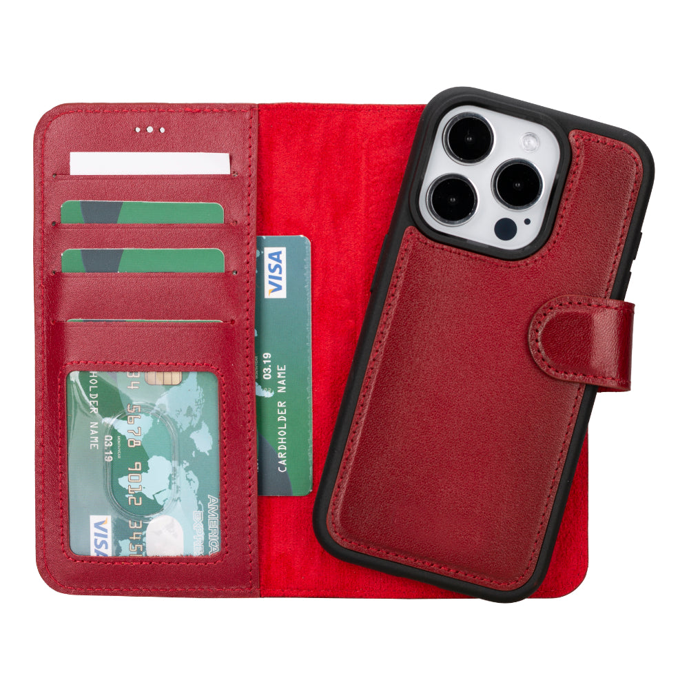 Genuine Leather Detachable  iphone 16 Case