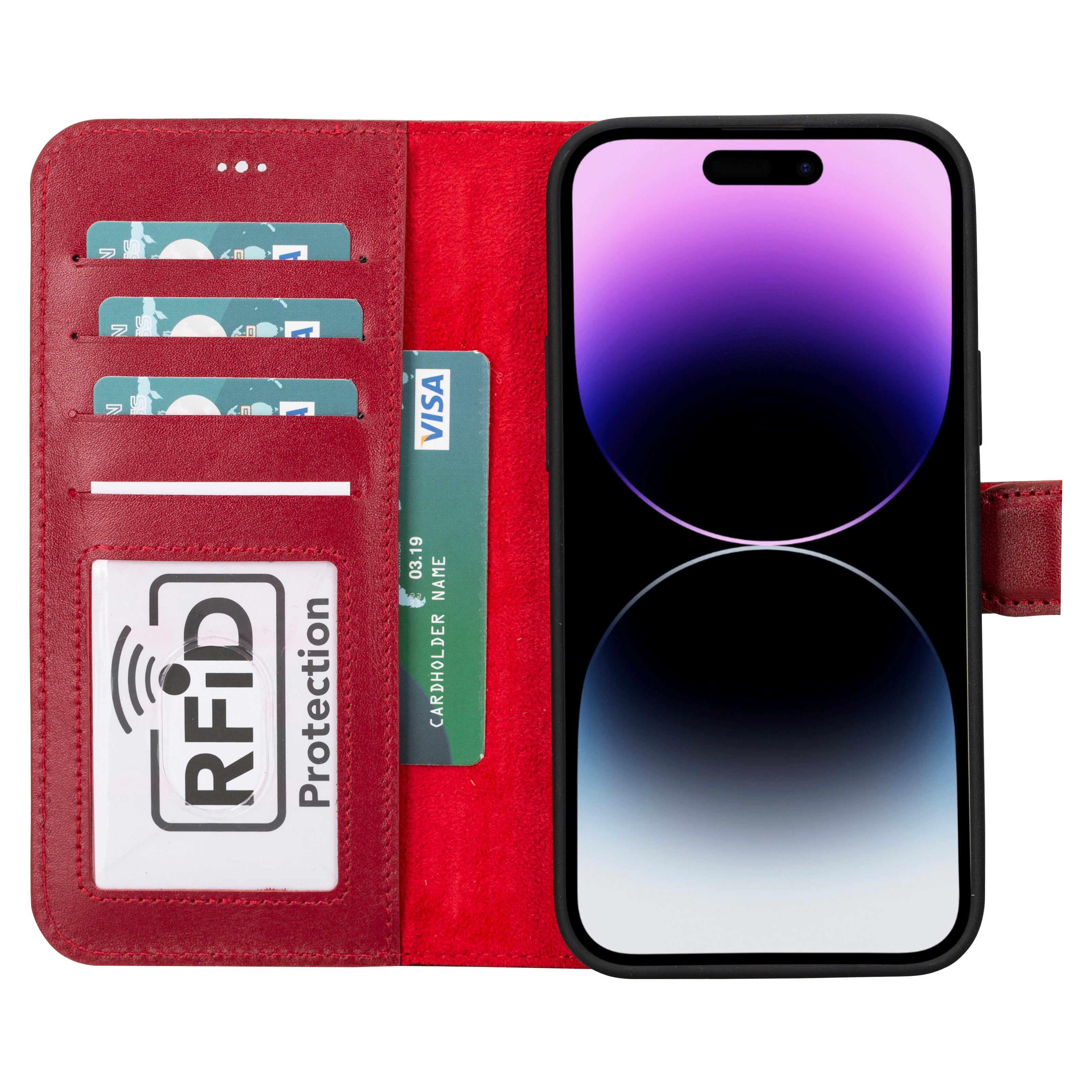 Magisches abnehmbares Echtlederetui