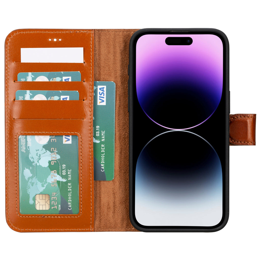 Genuine Leather Detachable  iphone 16 Case