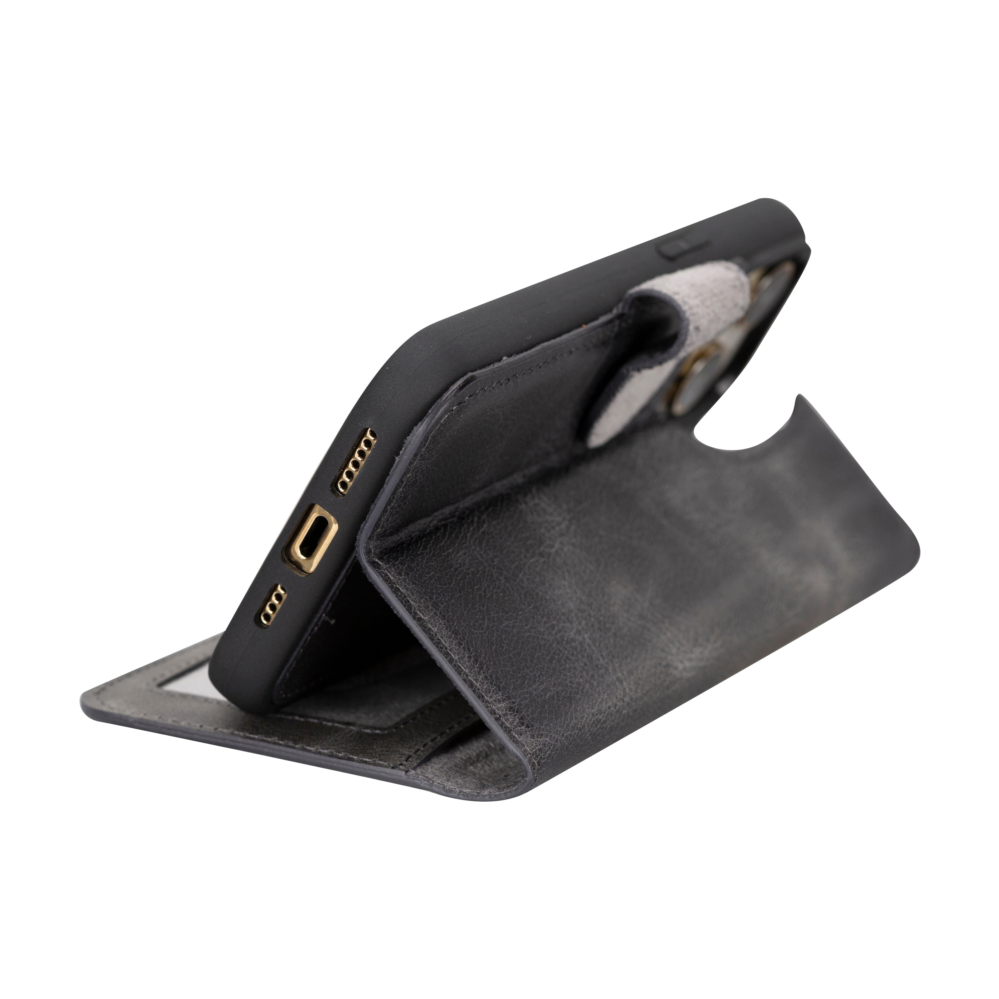 Genuine Leather Detachable  iphone 16 Case