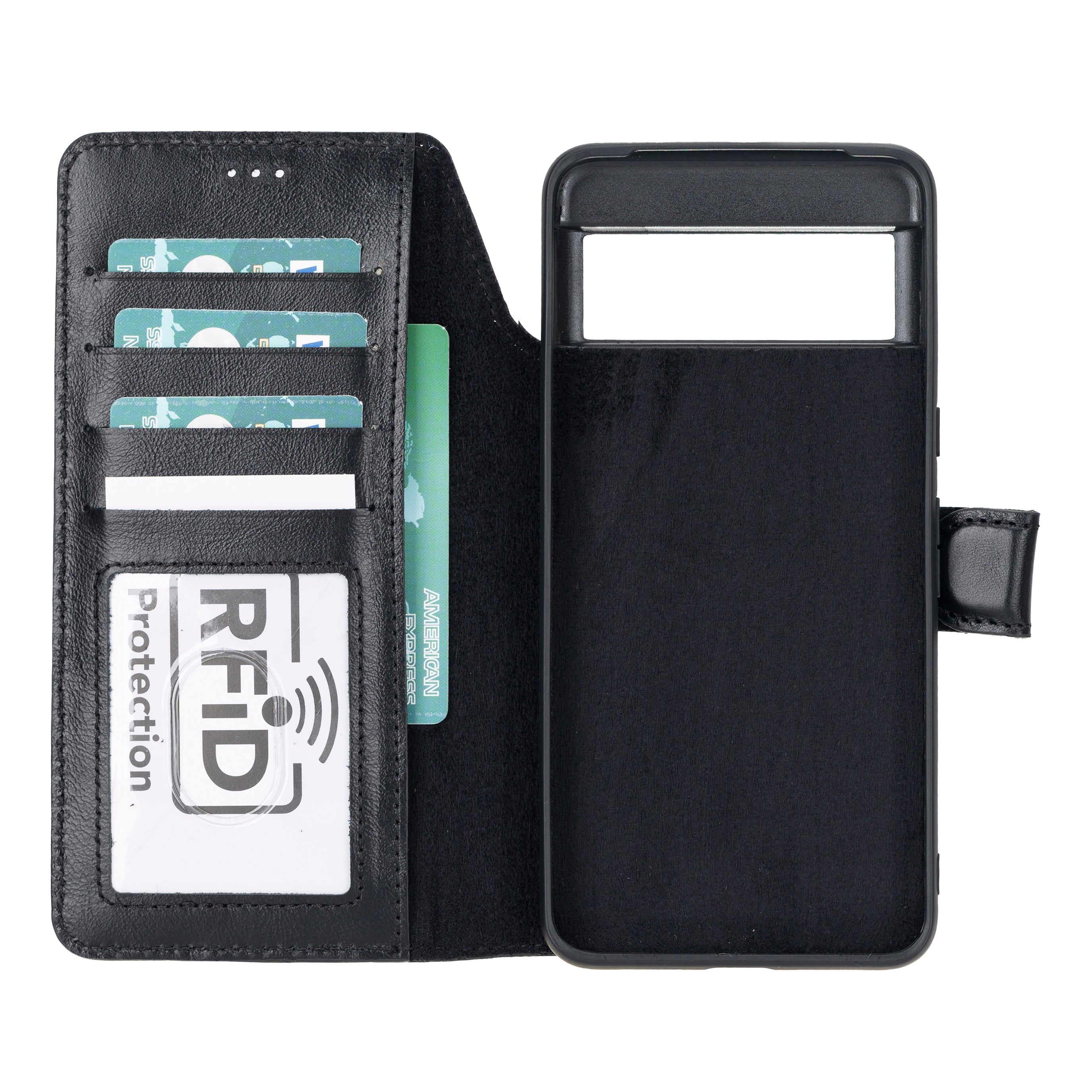 Magische abnehmbare Leder-Brieftaschenhülle für Google Pixel 10