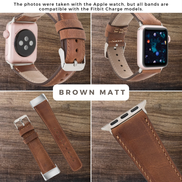 Lederarmbänder für Fitbit Charge 5 und 6 Uhren (18 mm)