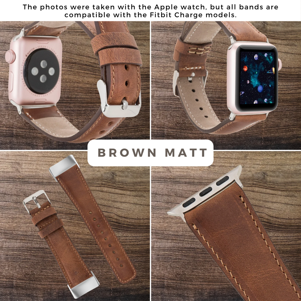 Lederarmbänder für Fitbit Charge 5 und 6 Uhren (18 mm)