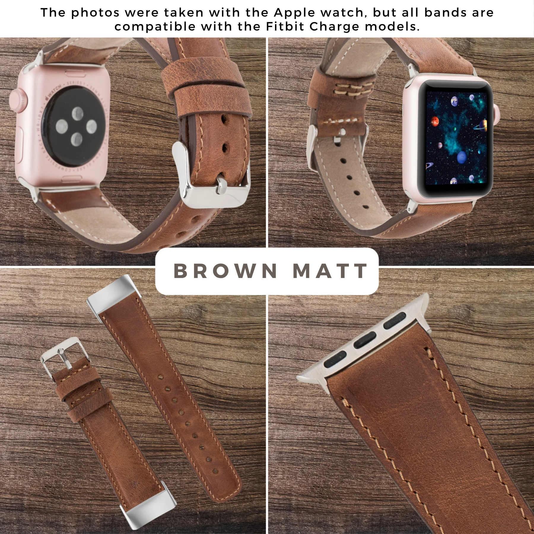 Lederarmbänder für Fitbit Charge 5 und 6 Uhren (18 mm)