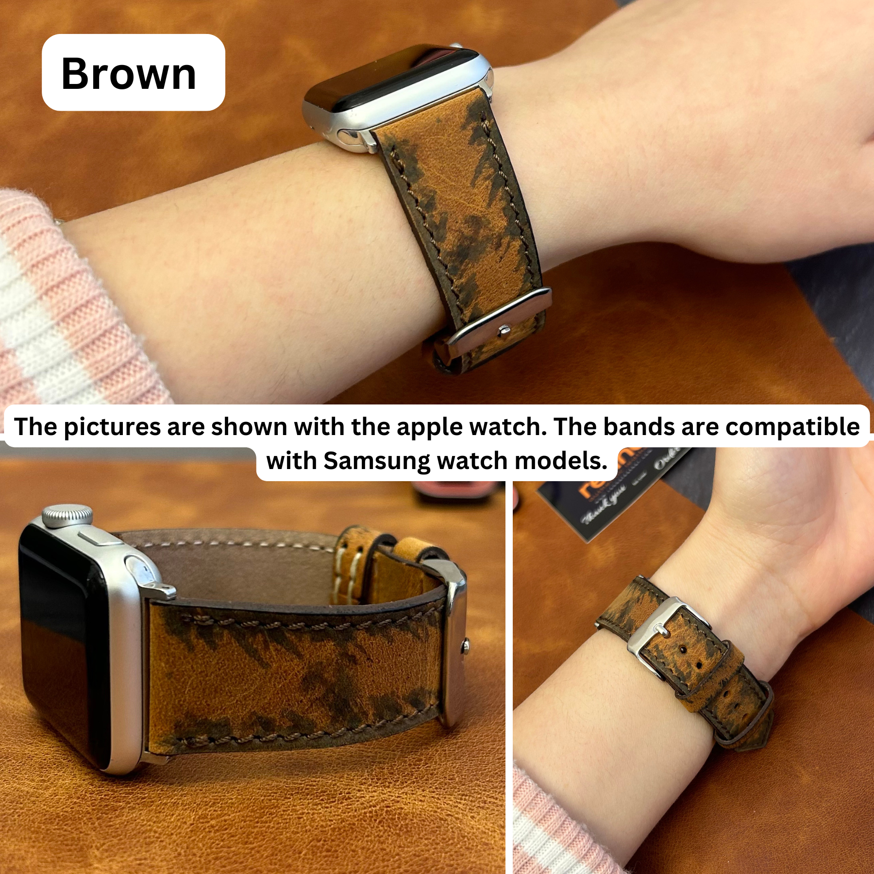 Armbänder in Lederoptik für Samsung Smartwatches