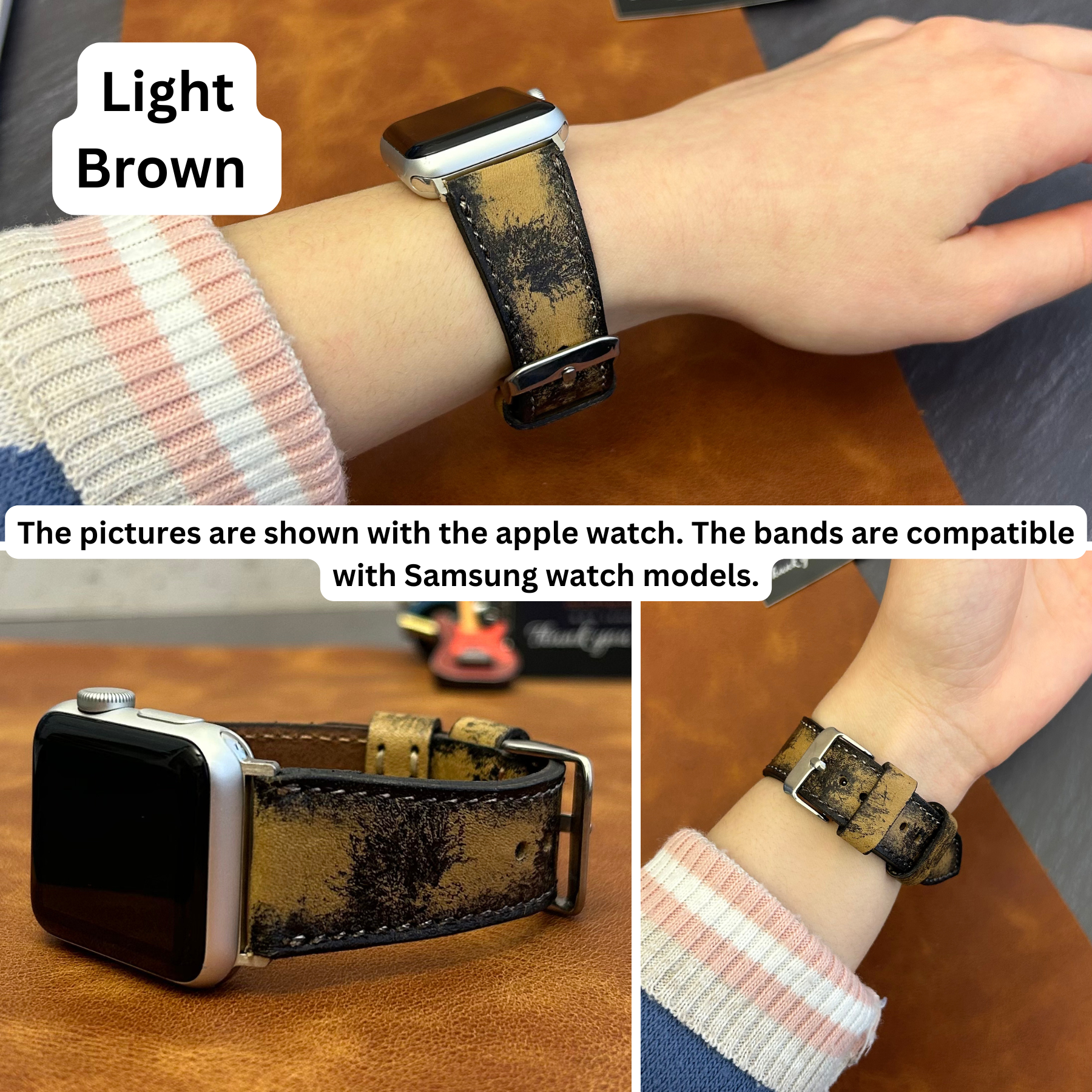 Armbänder in Lederoptik für Samsung Smartwatches