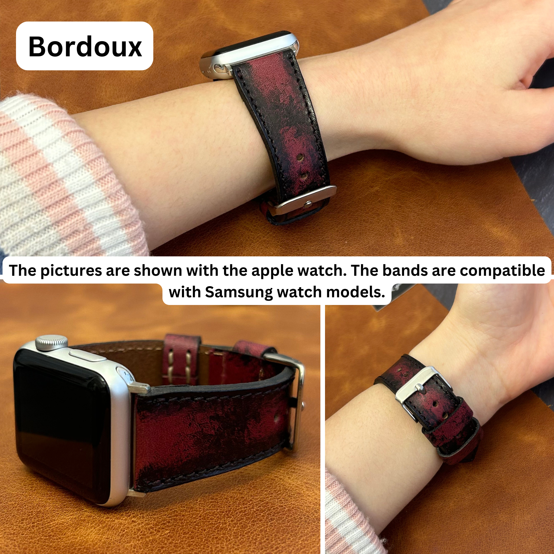 Armbänder in Lederoptik für Samsung Smartwatches