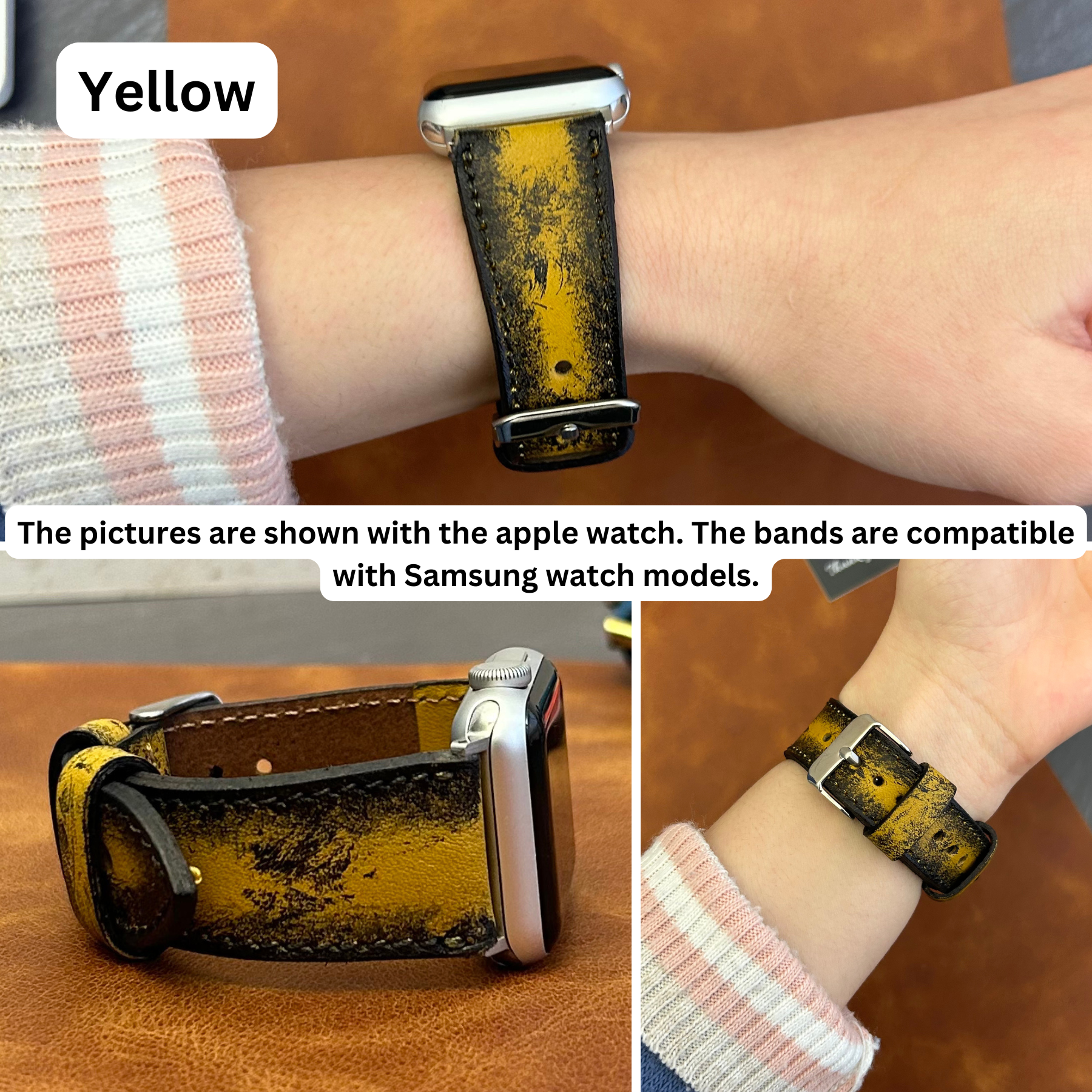 Armbänder in Lederoptik für Samsung Smartwatches