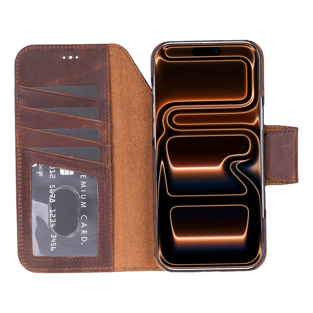 Elite Magic I Phone 17 Pro Leather Detachable Wallet Case