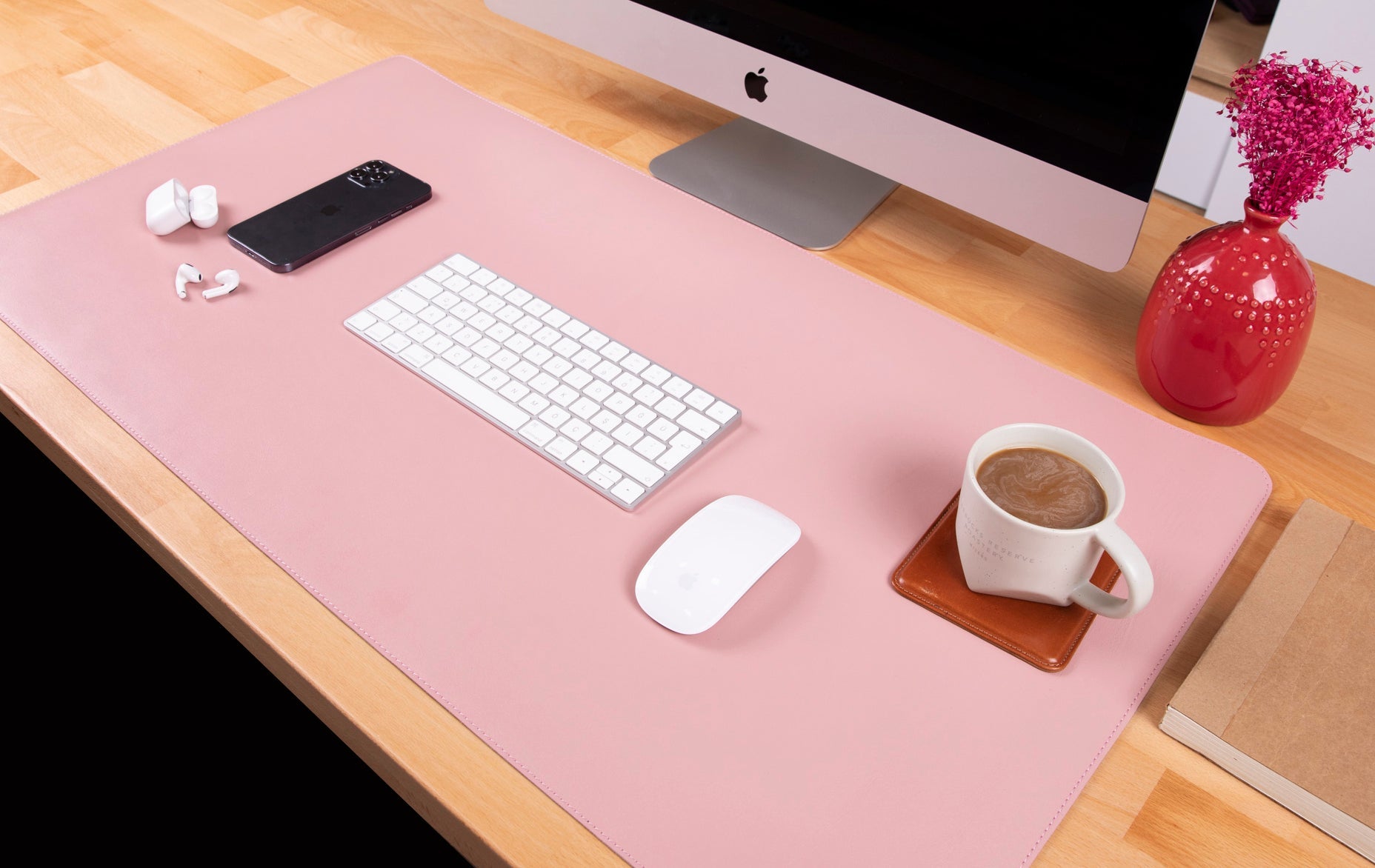 Genuine Leather Desk Mat 37x80