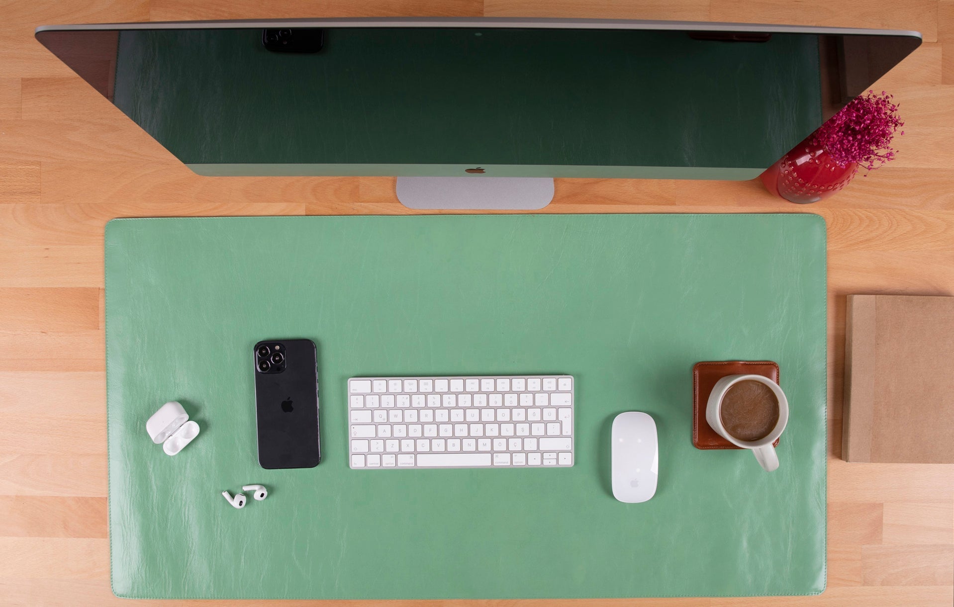 Genuine Leather Desk Mat 37x80