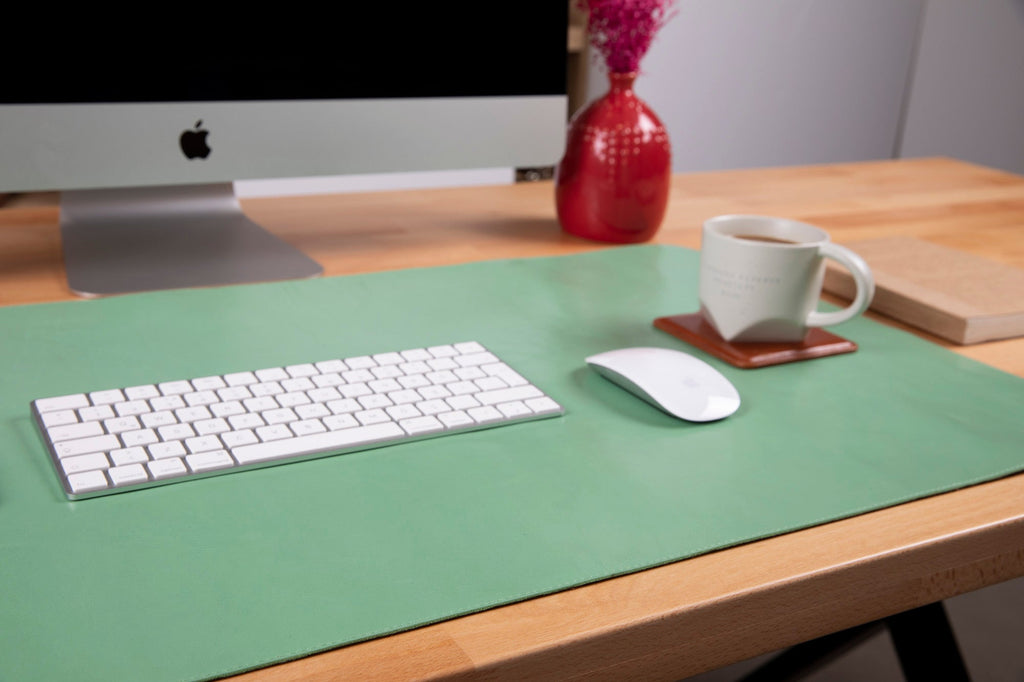 Genuine Leather Desk Mat 37x80