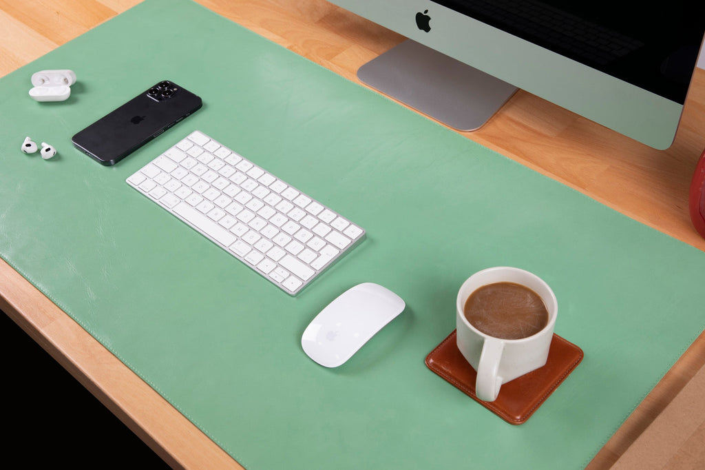Genuine Leather Desk Mat 37x80