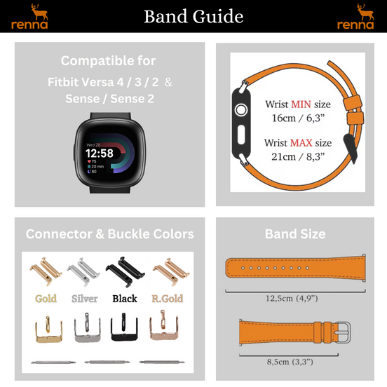 Leder-Ferro-Armbänder für Fitbit Versa Uhr Trok