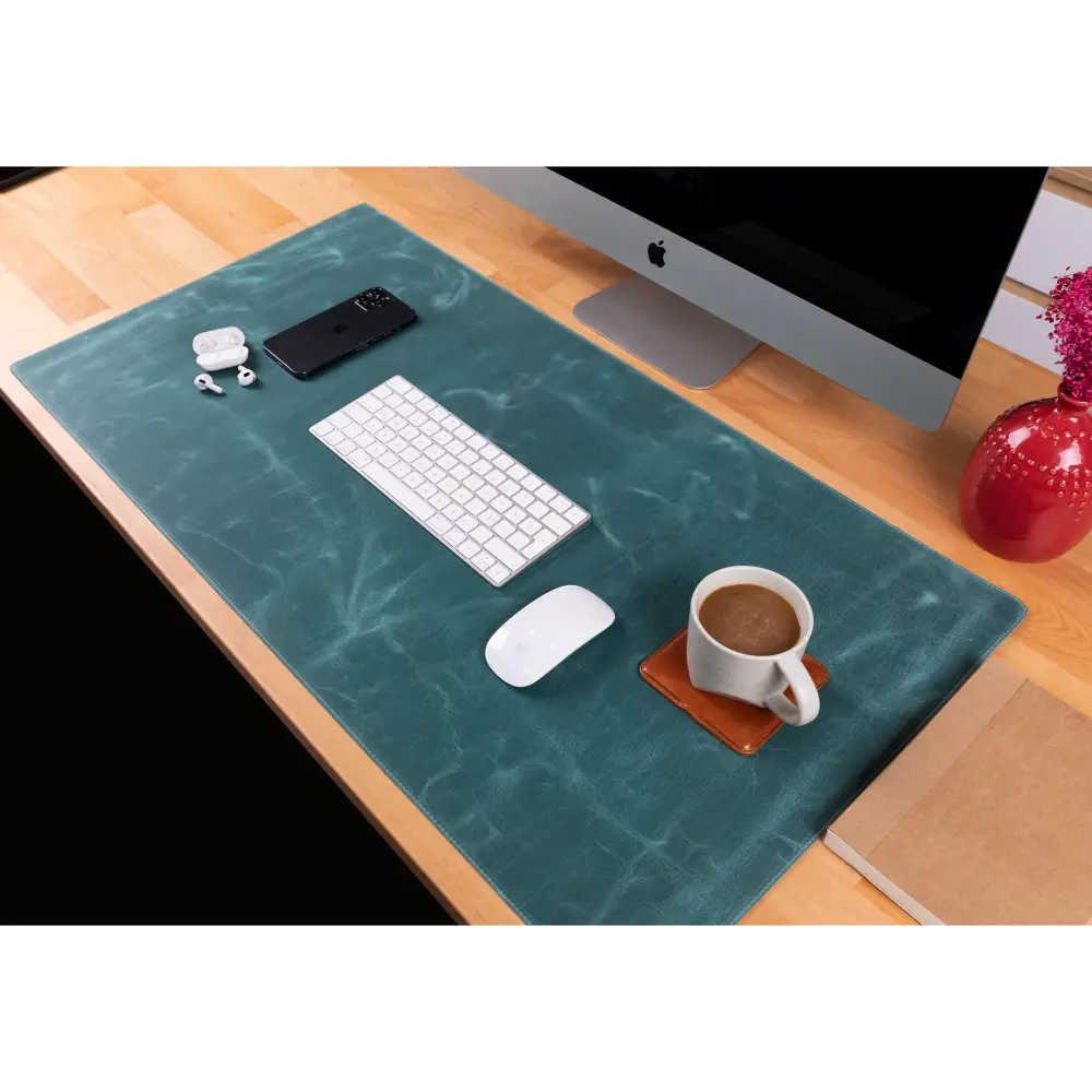 Genuine Leather Desk Mat 37x80