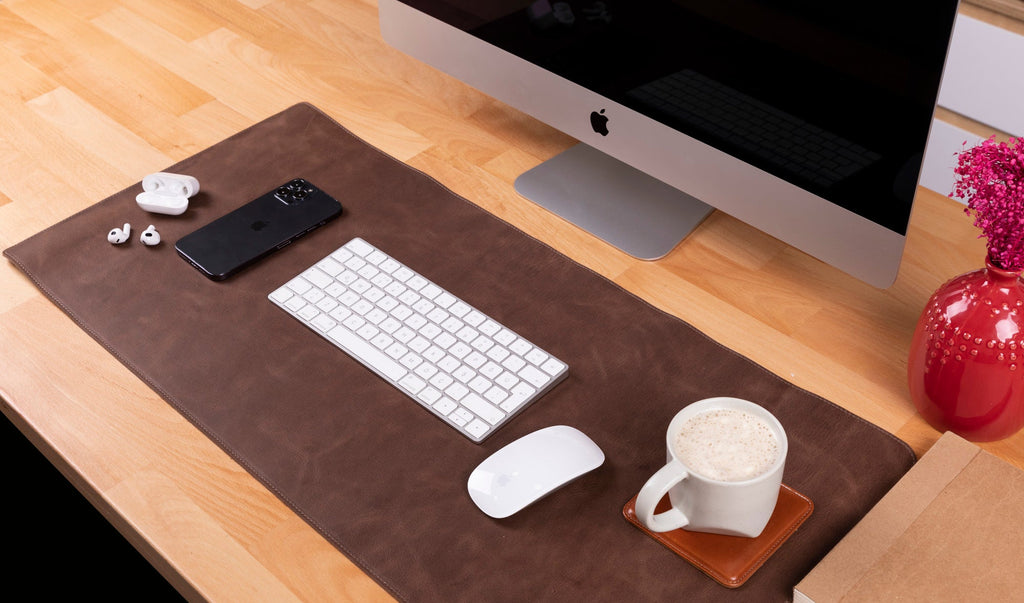 Customizable Genuine Leather Desk Mat