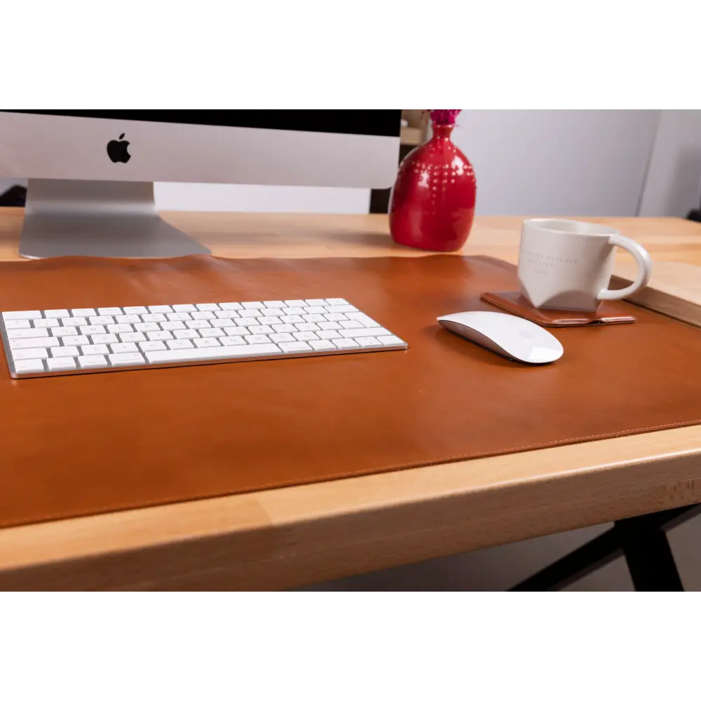 Genuine Leather Desk Mat 37x80