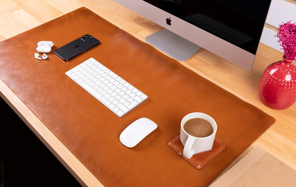 Customizable Genuine Leather Desk Mat