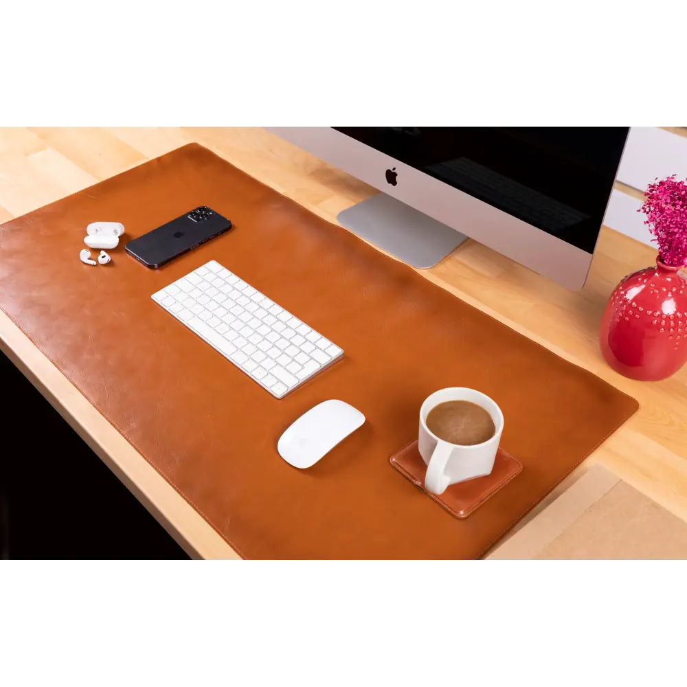 Genuine Leather Desk Mat 37x80