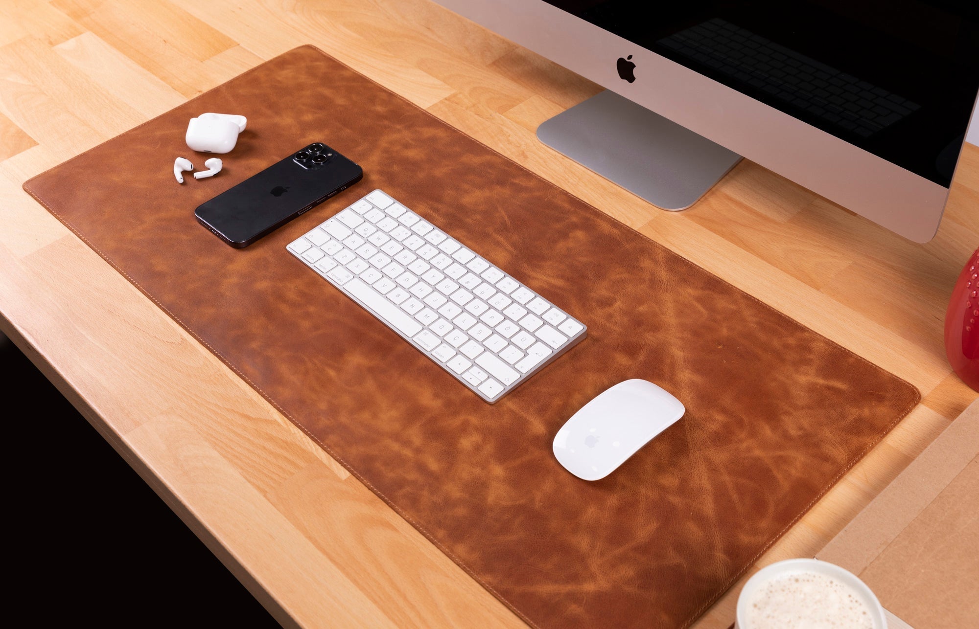 Genuine Leather Desk Mat 37x80
